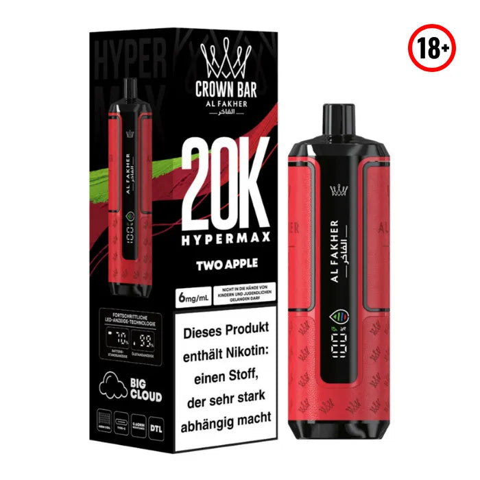 Al Fakher Big Puff Hypermax 20k Two Apples